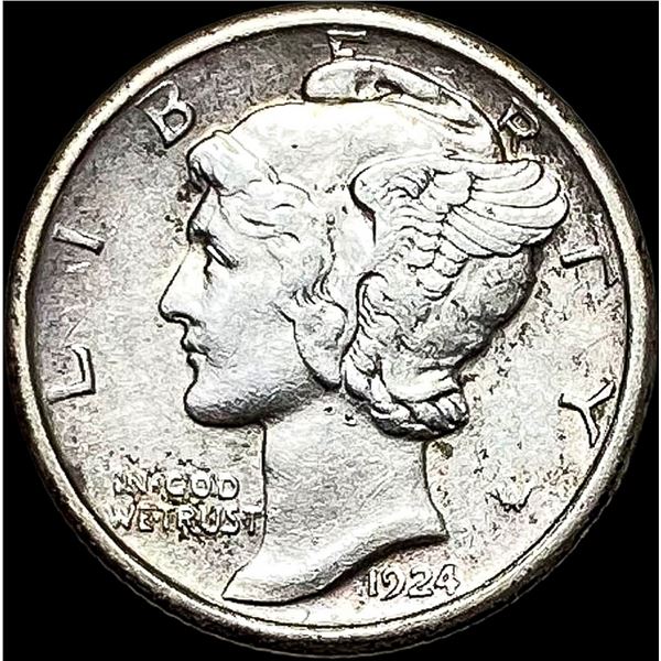 1924-S Silver Mercury Dime CLOSELY  UNCIRCULATED