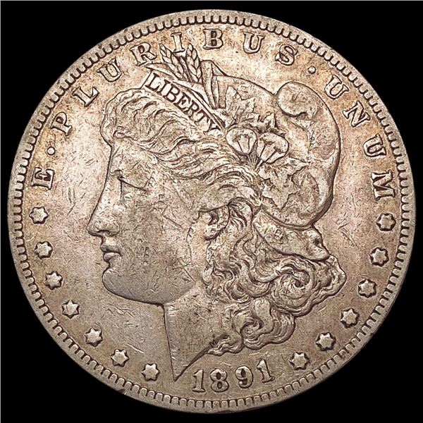 1891-CC Morgan Silver Dollar LIGHTLY CIRCULATED