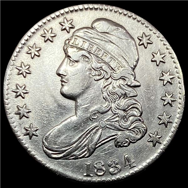 1834 Capped Bust Half Dollar NEARLY  UNCIRCULATED