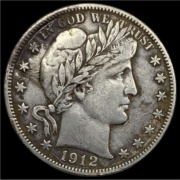 1912-S Silver Barber Half Dollar NEARLY  UNCIRCULATED
