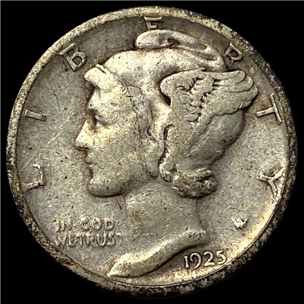 1925-S Mercury Dime LIGHTLY CIRCULATED