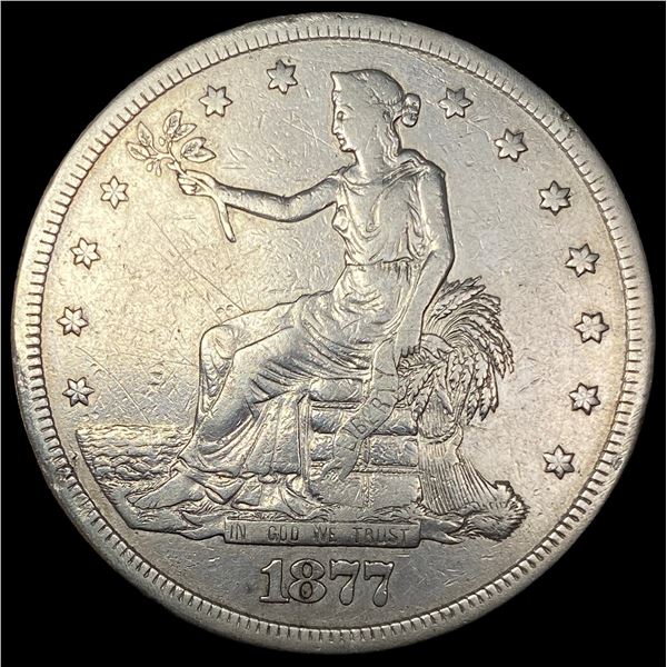 1877-S Silver Trade Dollar NEARLY  UNCIRCULATED