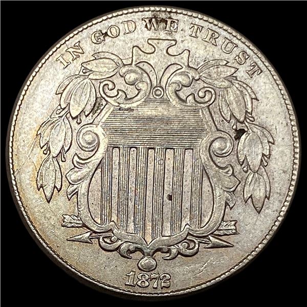 1872 Shield Nickel CLOSELY UNCIRCULATED
