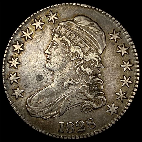 1828 Capped Bust Half Dollar NEARLY  UNCIRCULATED