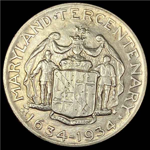 1934 Silver Half Dollar Maryland Tercentenary  CHOICE BU