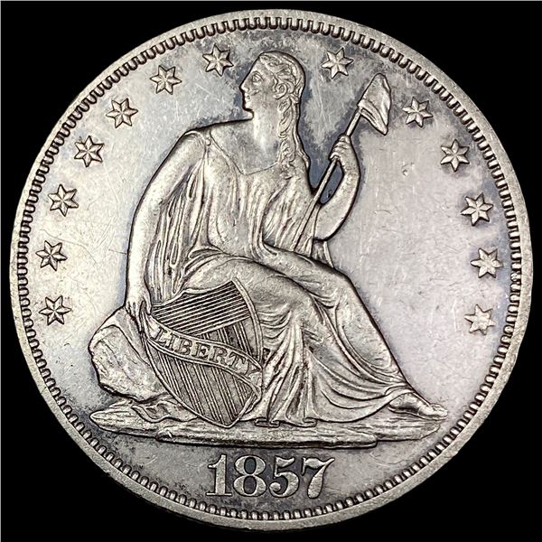 1857 Seated Liberty Half Dollar CLOSELY  UNCIRCULATED