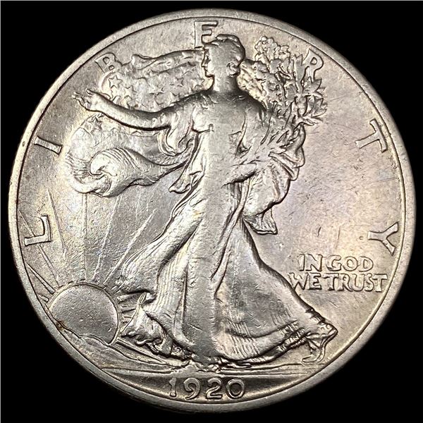 1920-S Silver Walking Liberty Half Dollar  NEARLY UNCIRCULATED