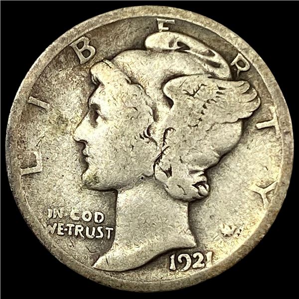 1921 Silver Mercury Dime NICELY CIRCULATED