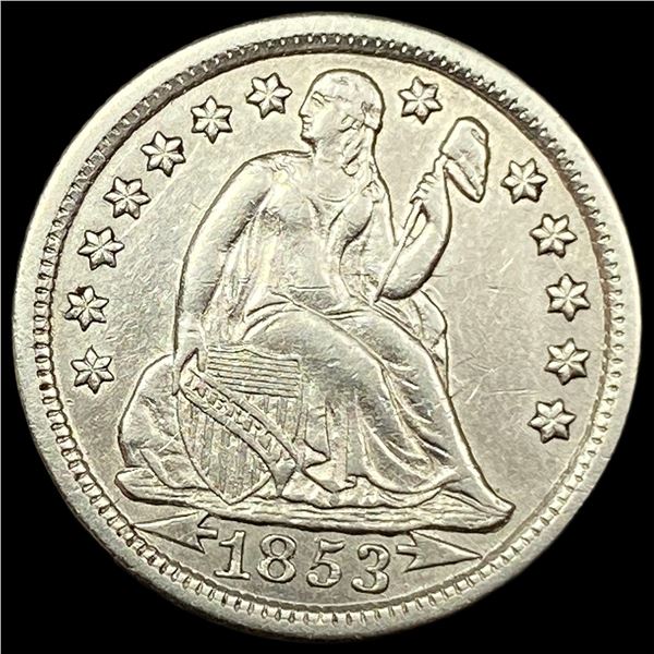 1853 Arrows Seated Liberty Dime CLOSELY  UNCIRCULATED