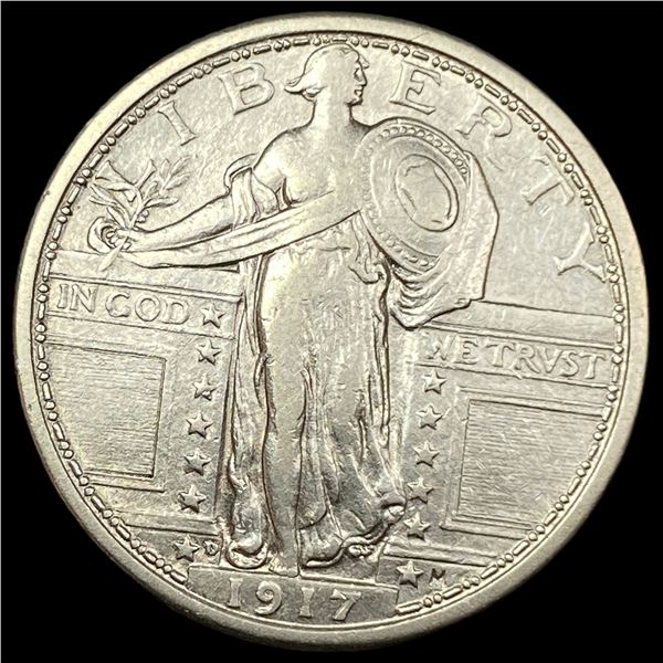 1917-D Type 1 Standing Liberty Quarter NEARLY  UNCIRCULATED