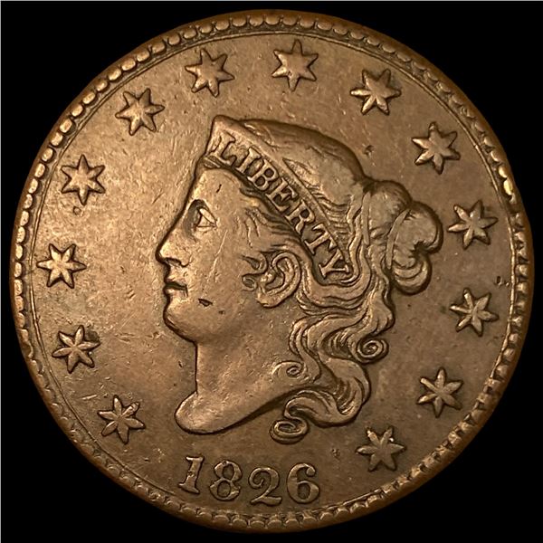 1826 Coronet Head Large Cent LIGHTLY  CIRCULATED