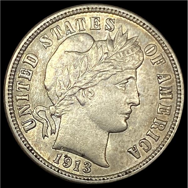 1913 Barber Dime CHOICE AU