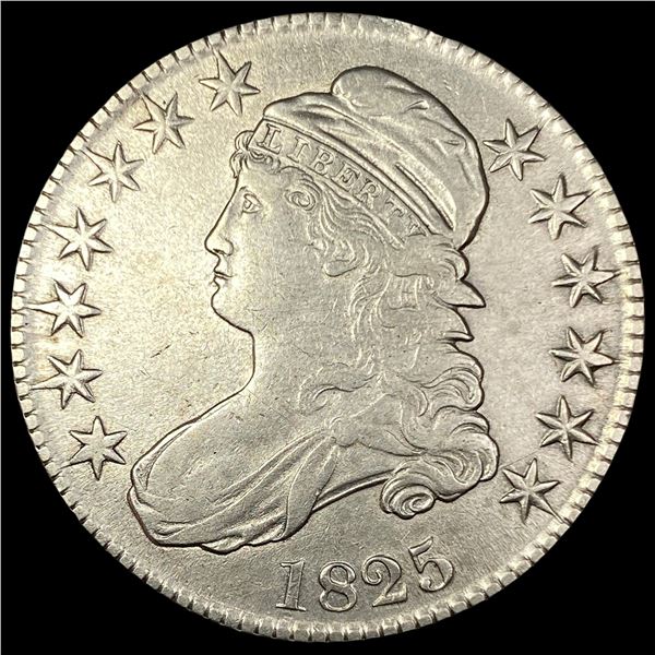 1825 Capped Bust Half Dollar CLOSELY  UNCIRCULATED
