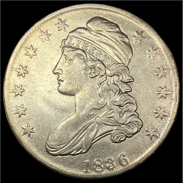 1836 Capped Bust Half Dollar CLOSELY  UNCIRCULATED
