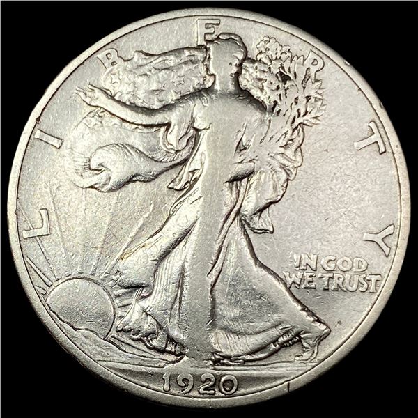 1920-S Silver Walking Liberty Half Dollar  LIGHTLY CIRCULATED