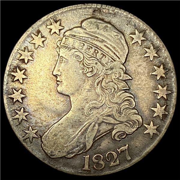 1827 Capped Bust Half Dollar NEARLY  UNCIRCULATED