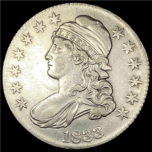 1833 Capped Bust Half Dollar CLOSELY  UNCIRCULATED