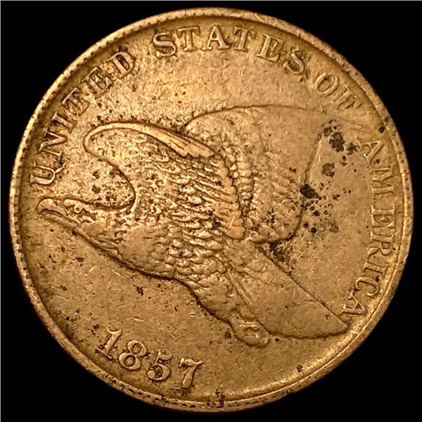 1857 Flying Eagle Cent NEARLY UNCIRCULATED