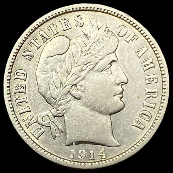 1914-D Silver Barber Dime CLOSELY  UNCIRCULATED