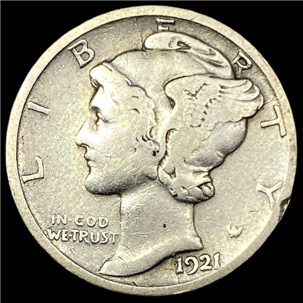 1921-D Silver Mercury Dime LIGHTLY CIRCULATED