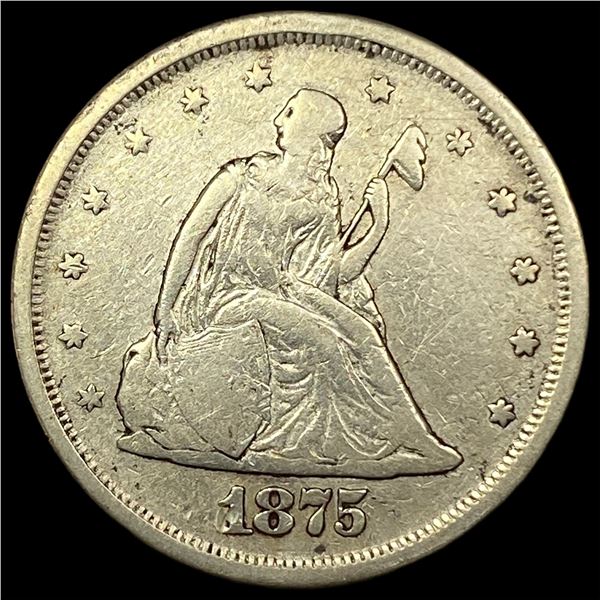 1875-S Silver Twenty Cent Piece NEARLY  UNCIRCULATED