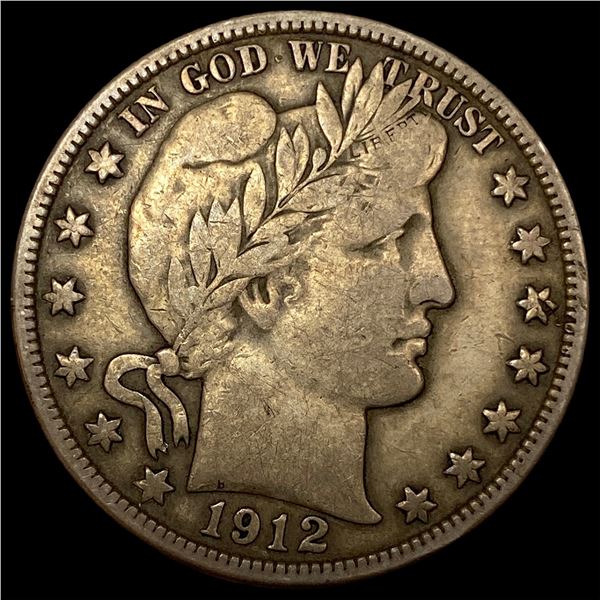 1912-D Silver Barber Half Dollar LIGHTLY  CIRCULATED