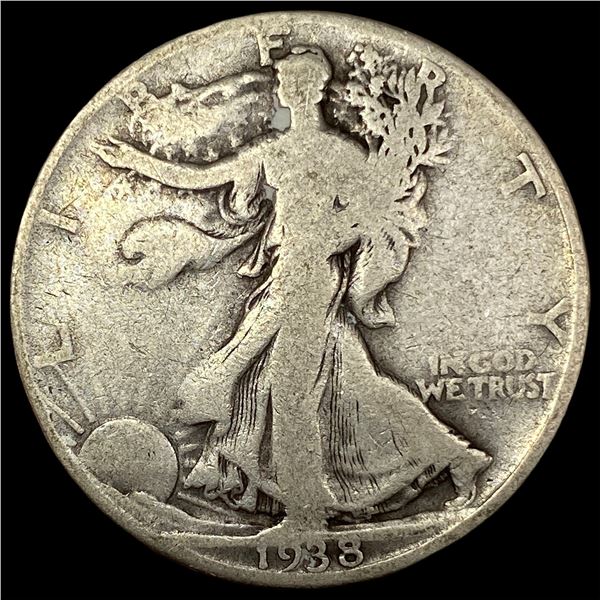 1938-D Silver Walking Liberty Half Dollar  NICELY CIRCULATED