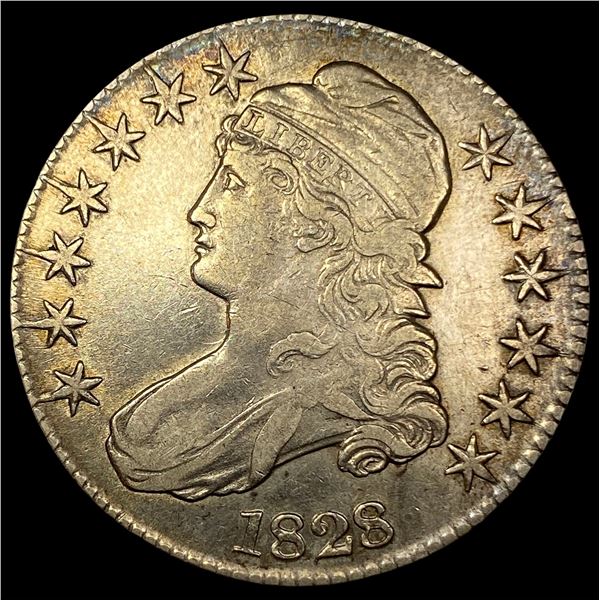 1828 Capped Bust Half Dollar NEARLY  UNCIRCULATED