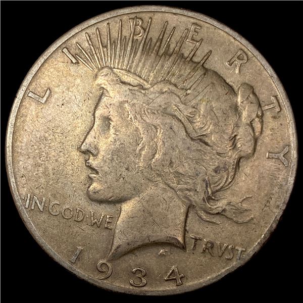 1934-S Silver Peace Dollar NEARLY  UNCIRCULATED