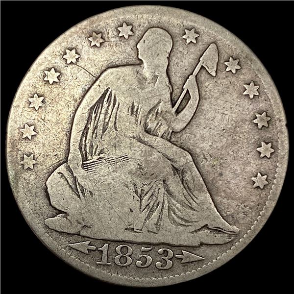 1853-O Silver Seated Liberty Half Dollar  NICELY CIRCULATED