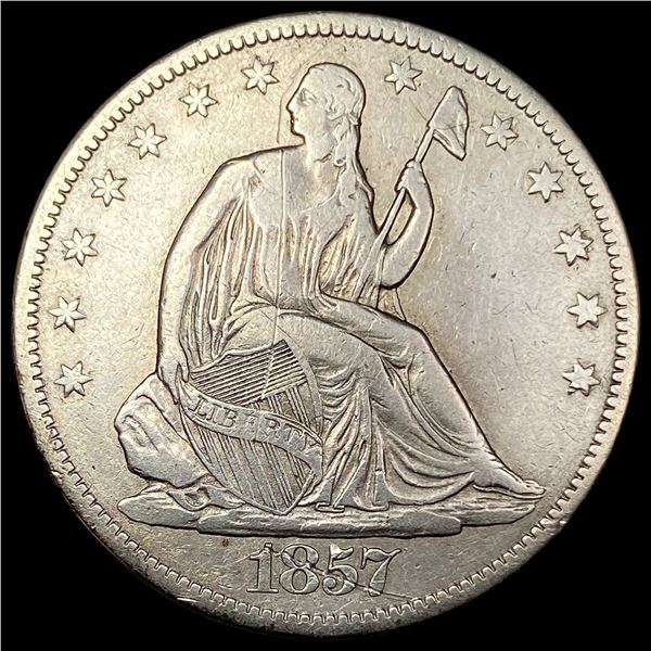 1857-S Silver Half Dollar NEARLY UNCIRCULATED