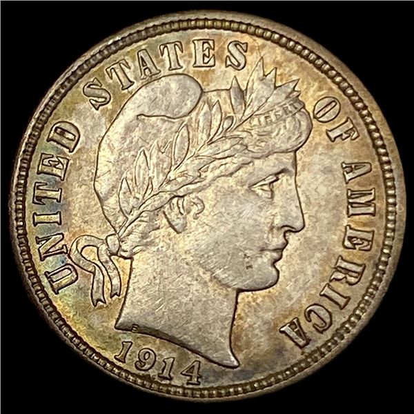 1914-D Silver Barber Dime CLOSELY  UNCIRCULATED