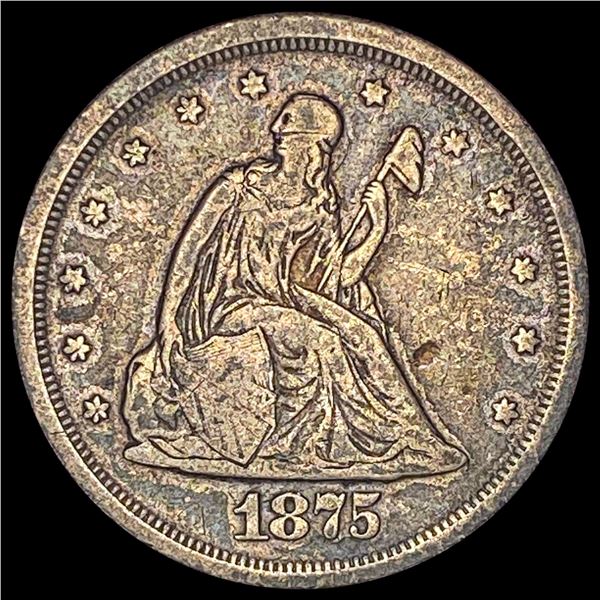 1875-S Silver Twenty Cents LIGHTLY CIRCULATED