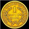 Image 2 : 1851 Gold $1 Type 1 CLOSELY UNCIRCULATED