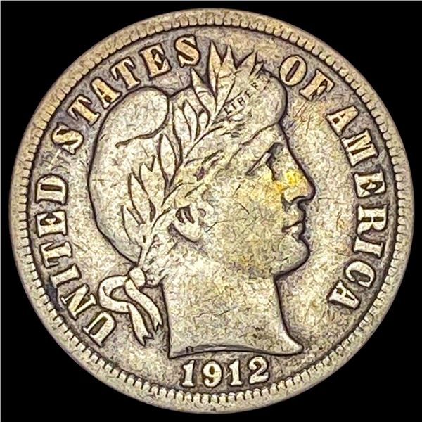 1912-S Silver Barber Dime LIGHTLY CIRCULATED