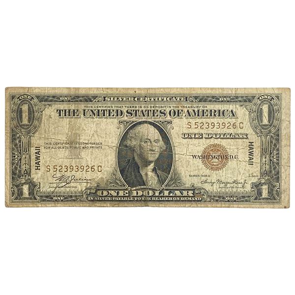 1935 A $1 Hawaii Brown Seal Banknote