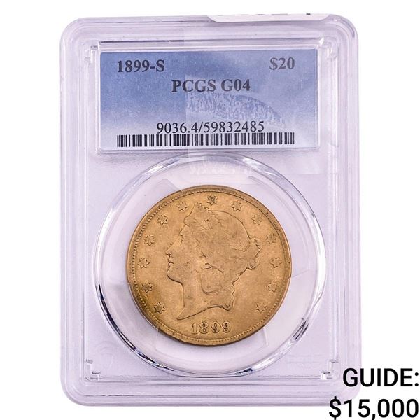 1899-S $20 Gold Double Eagle PCGS G04