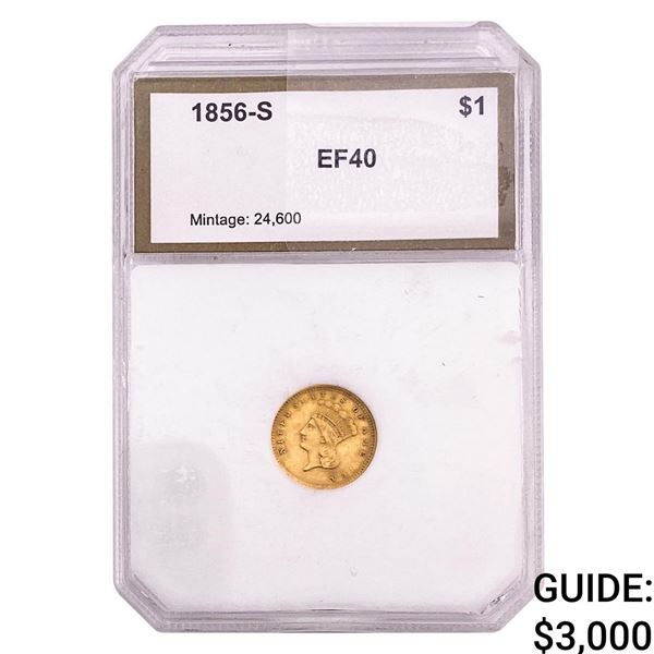 1856-S Rare Gold Dollar PCI EF40