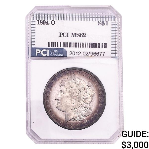 1894-O Morgan Silver Dollar PCI MS62