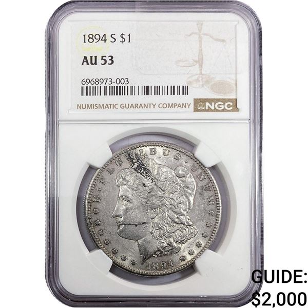 1894-S Morgan Silver Dollar NGC AU53