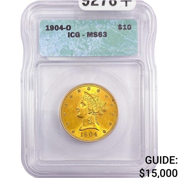 1904-O $10 Gold Eagle ICG MS63