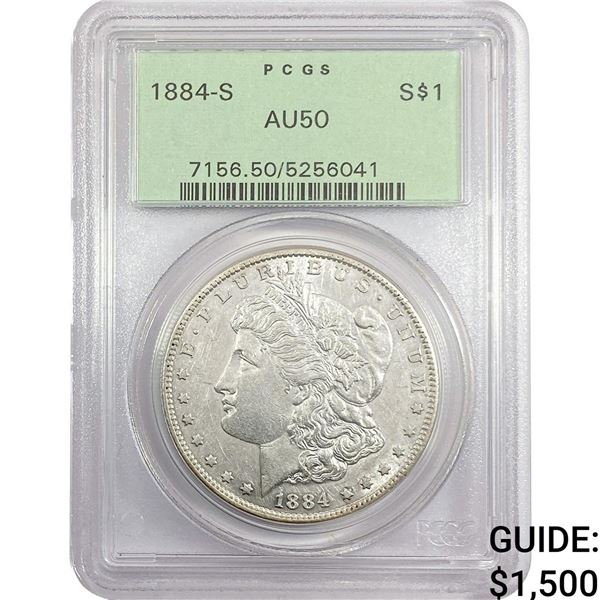 1884-S Morgan Silver Dollar PCGS AU50