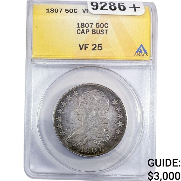 1807 Capped Bust Half Dollar ANACS VF25