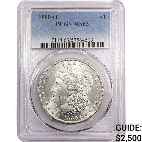 1880-O Morgan Silver Dollar PCGS MS63
