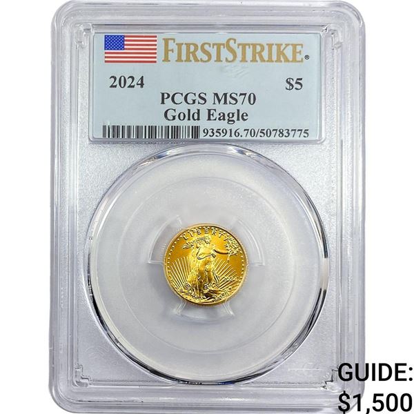 2024 $5 Gold Half Eagle PCGS MS70