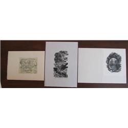 3 prints; Margaret Wells,B. Scmull, Marcus Beaven