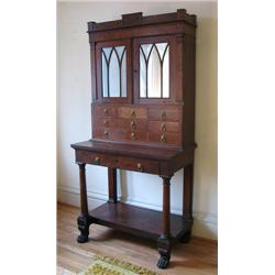 Mirrored Secretary with Claw Feet