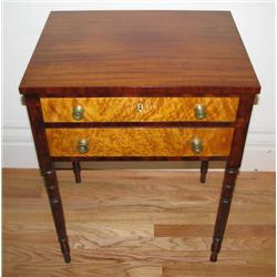 Federal Style Burled Wood Table 