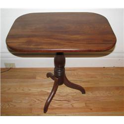 Mahogany Flip Top Side Table