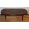 Image 1 : Leather Top Mahogany Coffee Table